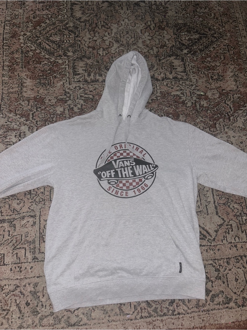 Vans Women’s Off The Wall' Gray Hoodie Sweatshirt